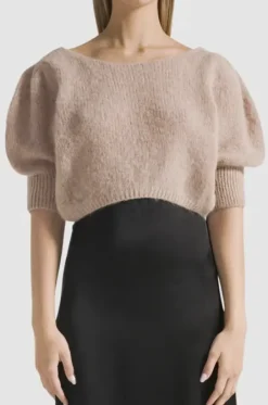 Americandreams - Manda neuletakki alpakkaa, medium brown