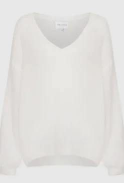 Americandreams - Silja mohairneule LOVE, white/sky blue