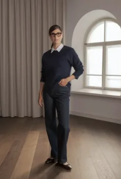 Original Story Arielle pitkähihainen neule, dark navy