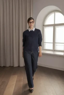 Original Story Arielle pitkähihainen neule, dark navy