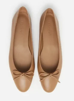 Flattered Bodil ballerinat nahkaa, cognac