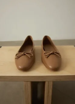 Flattered Bodil ballerinat nahkaa, cognac