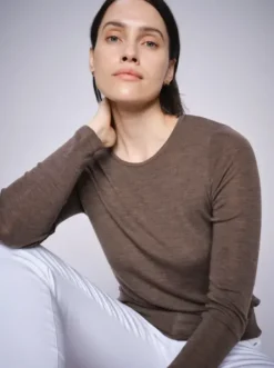 Mos Mosh Bouch pitkähih trikoopaita villaa, chocolate chip