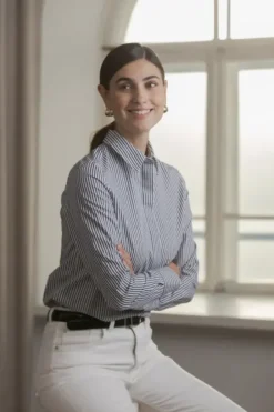 Original Story Cami kauluspaita luomupuuvillaa, dark navy