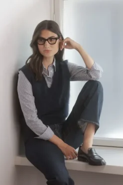 Original Story Cami kauluspaita luomupuuvillaa, dark navy