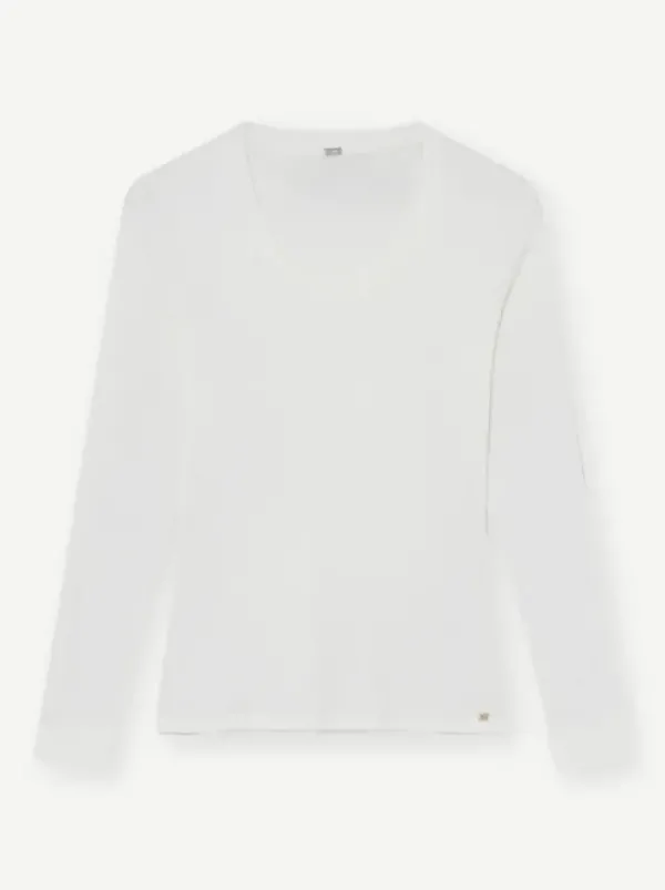 Gustav Camille pitkähihainen t-paita, valkoinen