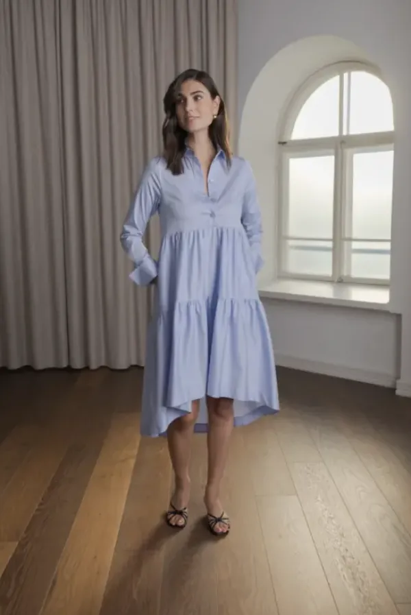 Original Story Clarette pitkähihainen mekko, light blue