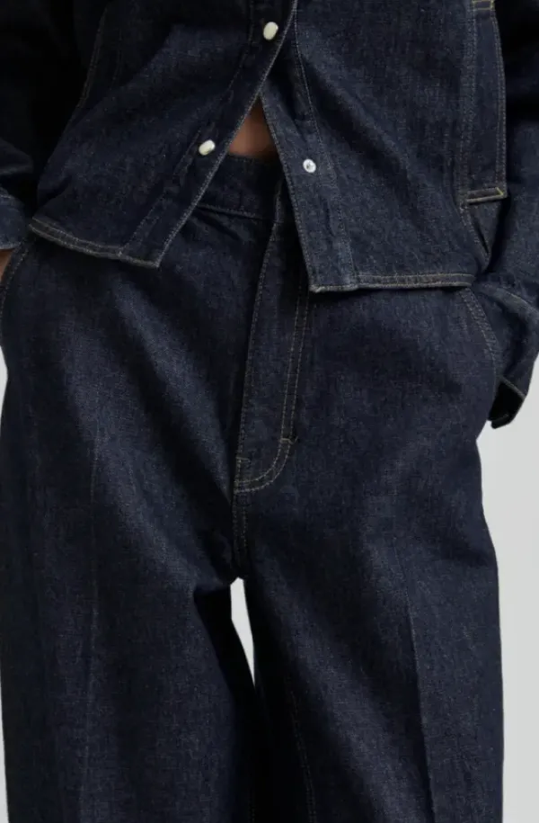 Second Female Columbus New Denim Trousers, dark blue denim
