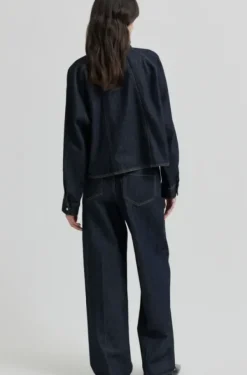 Second Female Columbus New Denim Trousers, dark blue denim