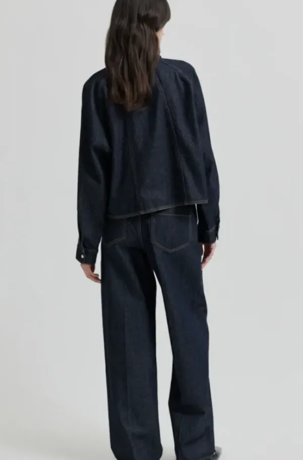 Second Female Columbus New Denim Trousers, dark blue denim