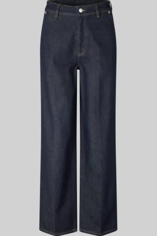 Second Female Columbus New Denim Trousers, dark blue denim