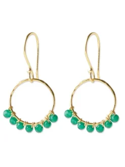 a Beautiful Story Compassion Aventurine Gold korvakorut