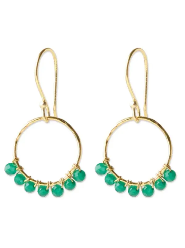 a Beautiful Story Compassion Aventurine Gold korvakorut