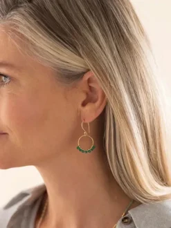 a Beautiful Story Compassion Aventurine Gold korvakorut