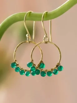 a Beautiful Story Compassion Aventurine Gold korvakorut