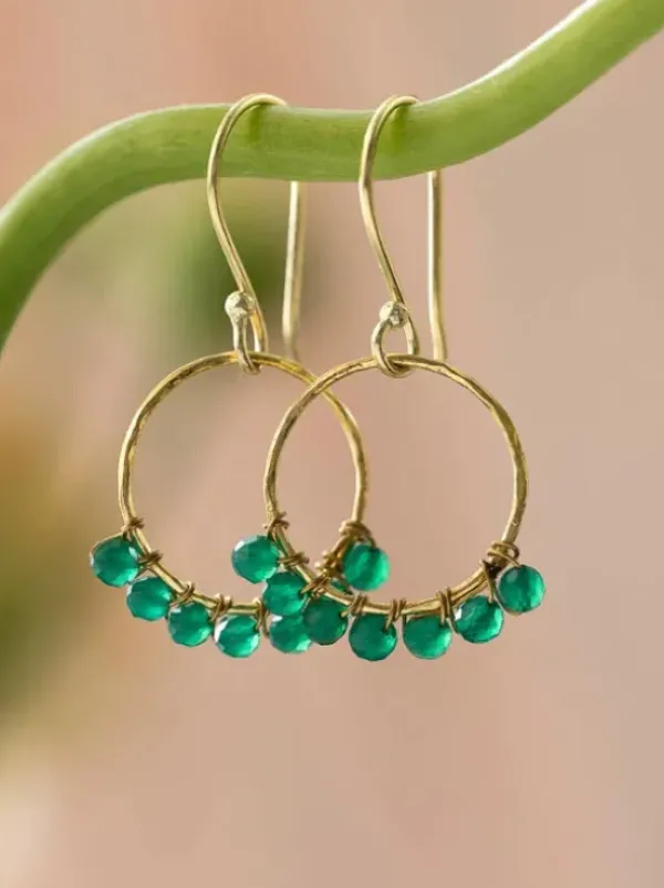 a Beautiful Story Compassion Aventurine Gold korvakorut