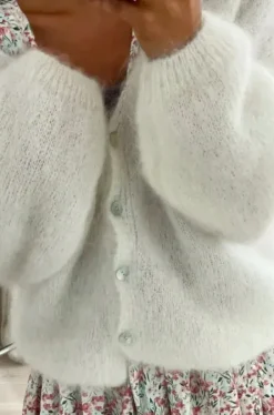 Americandreams Cornelia mohairneuletakki, white