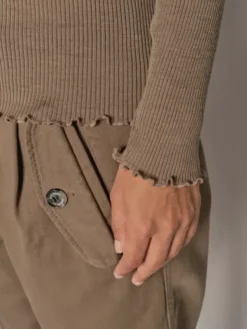 Mos Mosh Elaine pitkähihainen t-paita villaa, pine bark