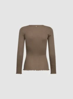 Mos Mosh Elaine pitkähihainen t-paita villaa, pine bark