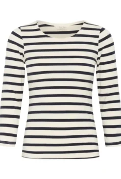 Part Two Emel t-paita, navy and white stripe
