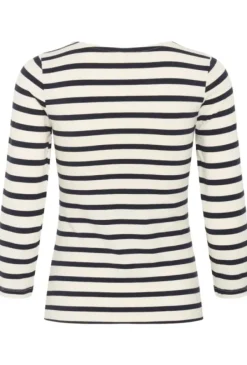 Part Two Emel t-paita, navy and white stripe