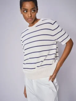 Mos Mosh Finlo Paper lyhythihainen neule, ecru