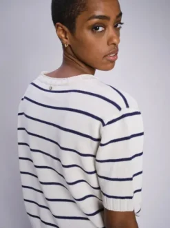 Mos Mosh Finlo Paper lyhythihainen neule, ecru