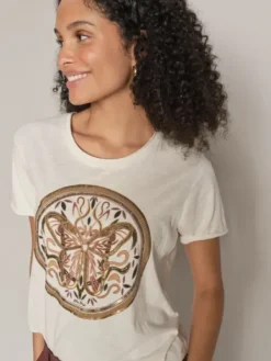 Mos Mosh Fiona t-paita printillä, ecru