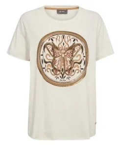 Mos Mosh Fiona t-paita printillä, ecru