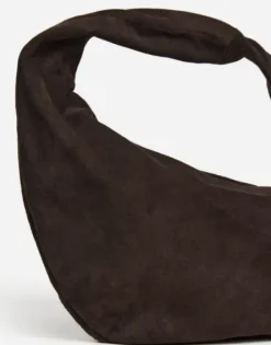 Flattered - Alva shoulder bag, suede chocolade