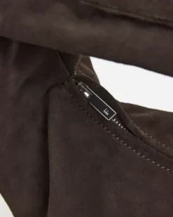 Flattered - Alva shoulder bag, suede chocolade