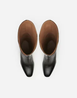 Flattered - Colette nahkasaappaat, musta