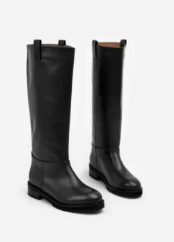 Flattered - Frances saappaat nahkaa, musta