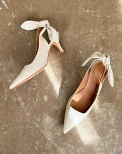 Flattered - Franchesca Bow korkokengät, creme