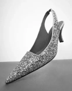 Flattered - Franchesca Glitter Textile Silver