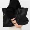 Flattered - Lesley tote bag, suede black