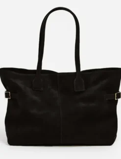 Flattered - Lesley tote bag, suede black
