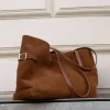 Flattered - Lesley tote bag, suede bourbon