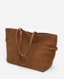 Flattered - Lesley tote bag, suede bourbon