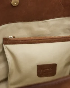 Flattered - Lesley tote bag, suede bourbon