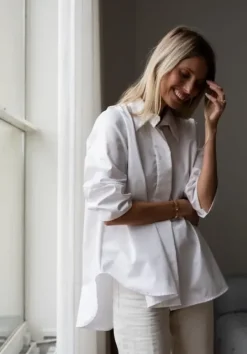 Gauhar Helsinki Gauhar - klassinen paitapusero, valkoinen