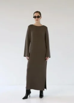 Gauhar Helsinki Gauhar - Merinovillainen neulemekko, coffee