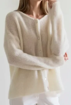 Gauhar Helsinki Gauhar - Mohair neuletakki, white