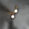 Gauhar Helsinki Gauhar - Pearl Drop Earrings, gold