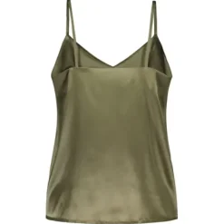 Gauhar Helsinki Gauhar - silkkitoppi v-neck, green