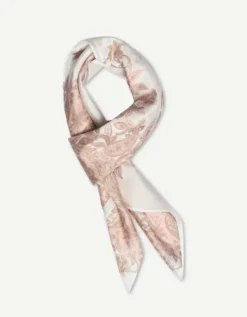 Gustav - Allis silkkihuivi, white print