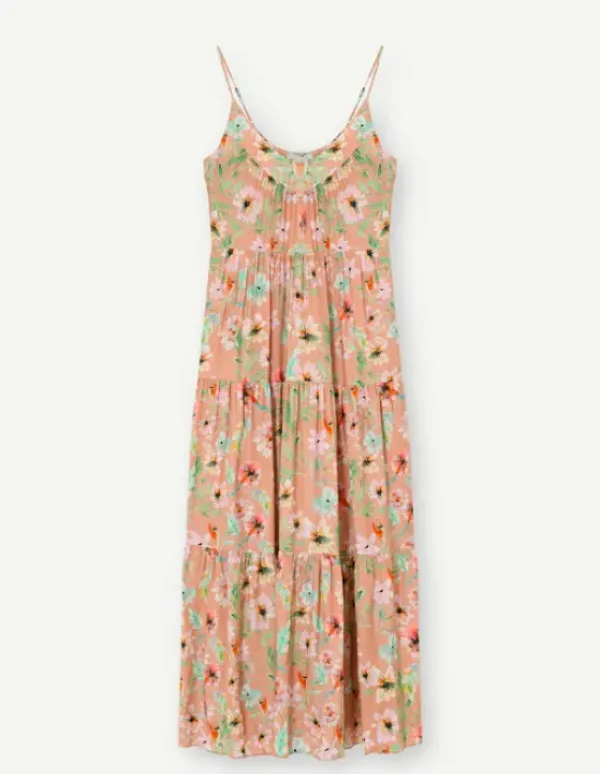 Gustav - Jolanta pitkä olkainmekko, cream print