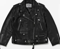 Human Scales - Leah nahkatakki, musta