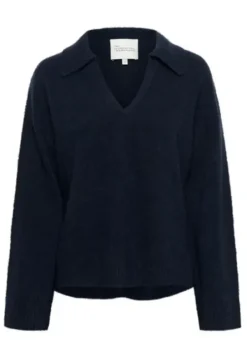 My Essential Wardrobe Huxi V-neck neule, tummansininen