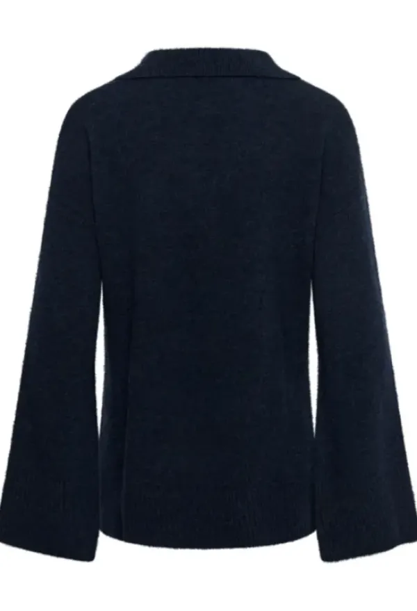 My Essential Wardrobe Huxi V-neck neule, tummansininen